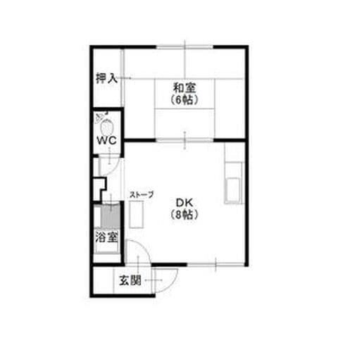 安藤アパート 202号室(賃貸・1LDK・3.3万円/月)の外観・室内写真
