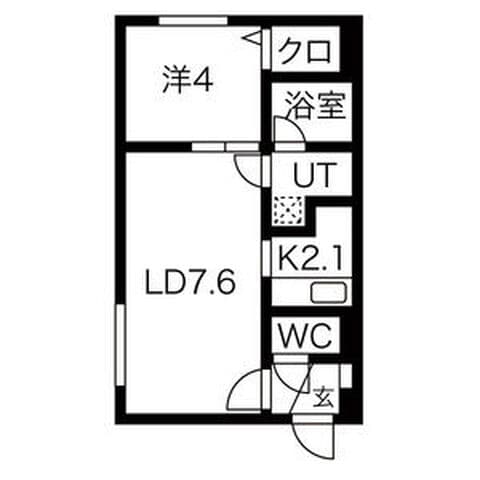 カレラ月寒中央 303号室(賃貸・1LDK・5.3万円/月)の外観・室内写真