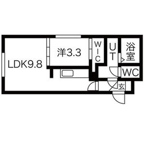 CENTRAL PARK南12条 101号室(賃貸・1LDK・4.5万円/月)の外観・室内写真