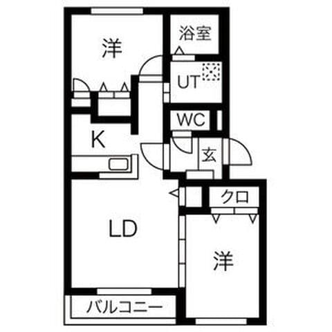 フェバリット壱番館 101号室(賃貸・2LDK・6.4万円/月)の外観・室内写真