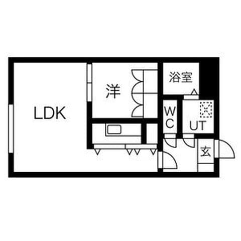 e-one 403号室(賃貸・1LDK・4.6万円/月)の外観・室内写真