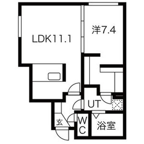 カーサフェリーチェ学園前 401号室(賃貸・1LDK・6.5万円/月)の外観・室内写真