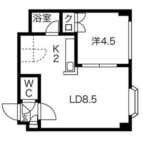 セントポーリア六番館 402号室(賃貸・1LDK・4.4万円/月)の外観・室内写真