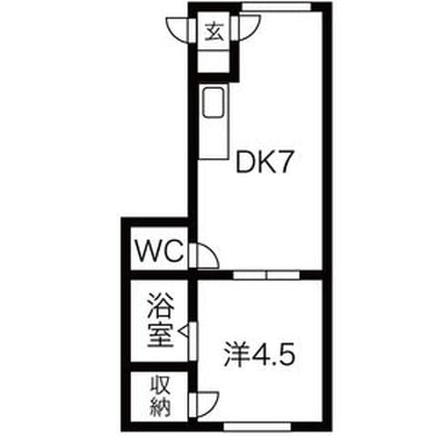 中神マンション 3-C号室(賃貸・1DK・3.4万円/月)の外観・室内写真