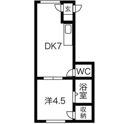 中神マンション 4-B号室(賃貸・1DK・3.4万円/月)の外観・室内写真