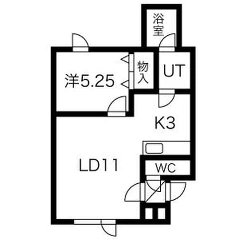 O’s桑園 201号室(賃貸・1LDK・4.5万円/月)の外観・室内写真