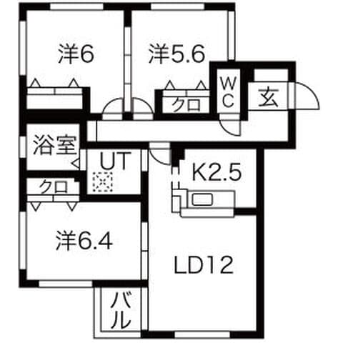 ライズ伏見 302号室(賃貸・3LDK・10万円/月)の外観・室内写真