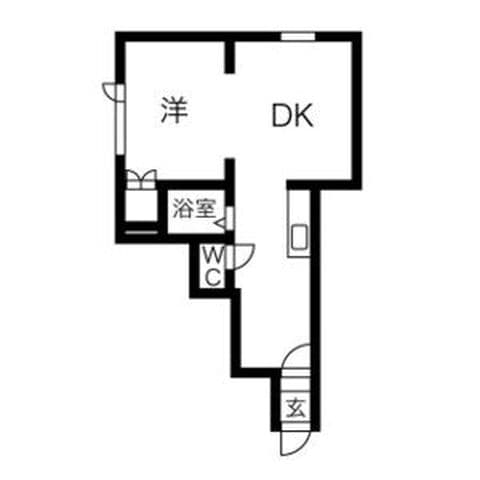キラメック知事公館Ⅰ・Ⅱ 1302号室(賃貸・1LDK・5.8万円/月)の外観・室内写真