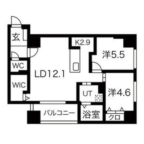 F006 0402号室(賃貸・2LDK・10万円/月)の外観・室内写真