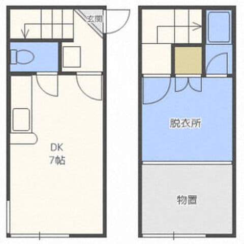 サンテラス麻生 105号室(賃貸・1DK・3.5万円/月)の外観・室内写真