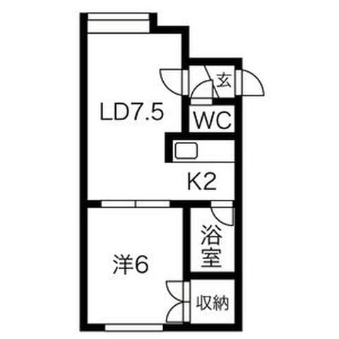 Eフラット 203号室(賃貸・1LDK・3.6万円/月)の外観・室内写真
