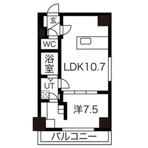 TROIS 1st(トロワ ファースト) 802号室(賃貸・1LDK・7.3万円/月)の外観・室内写真