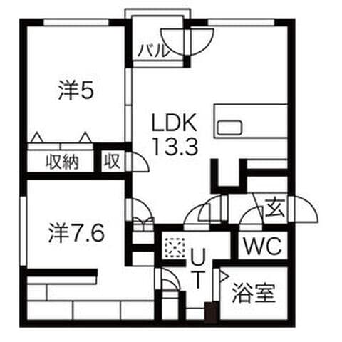 VICINATO(ビチナート) 505号室(賃貸・2LDK・10万円/月)の外観・室内写真