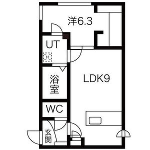 Raisin(レザン) 103号室(賃貸・1LDK・5.5万円/月)の外観・室内写真