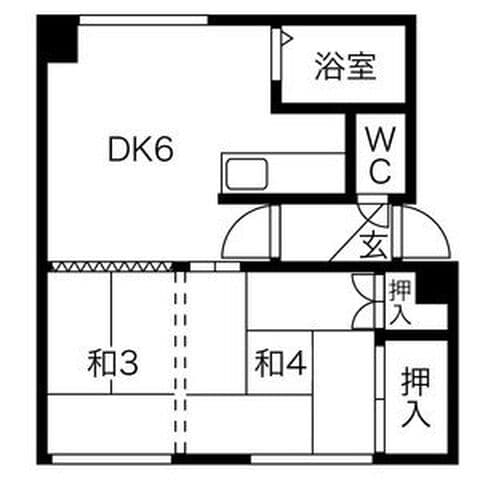 くぼたハイツ 6号室(賃貸・2DK・3.6万円/月)の外観・室内写真