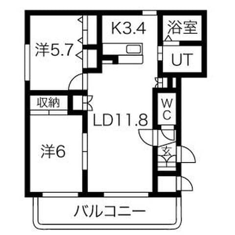 LIFE畔田 401号室(賃貸・2LDK・7.2万円/月)の外観・室内写真