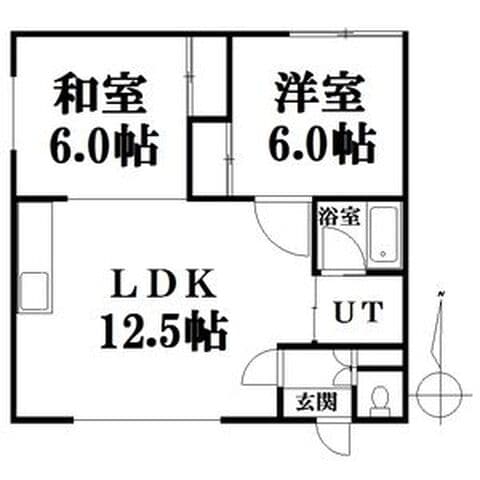 ハイツ宮森 103号室(賃貸・2LDK・5.3万円/月)の外観・室内写真