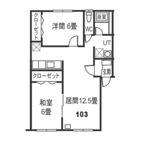 LABO山の手2 103号室(賃貸・2LDK・6.4万円/月)の外観・室内写真