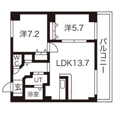 EF TOWN 2nd 303号室(賃貸・2LDK・8.7万円/月)の外観・室内写真
