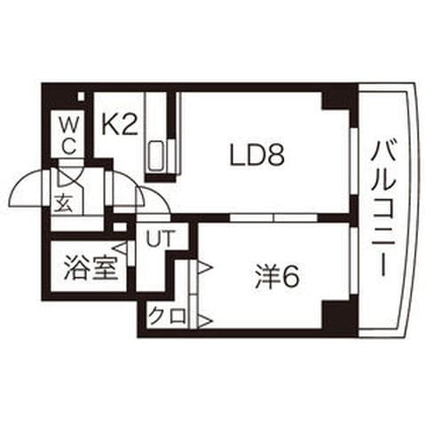 e'f~Ⅱ(エフデュエ) 702号室(賃貸・1LDK・5.4万円/月)の外観・室内写真