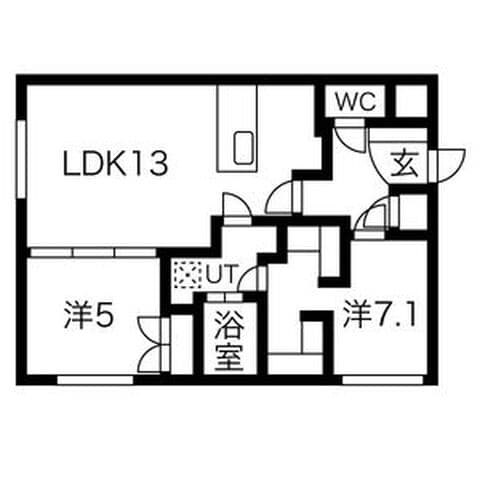 COMSAP24 PARKSIDE 301号室(賃貸・2LDK・9.6万円/月)の外観・室内写真
