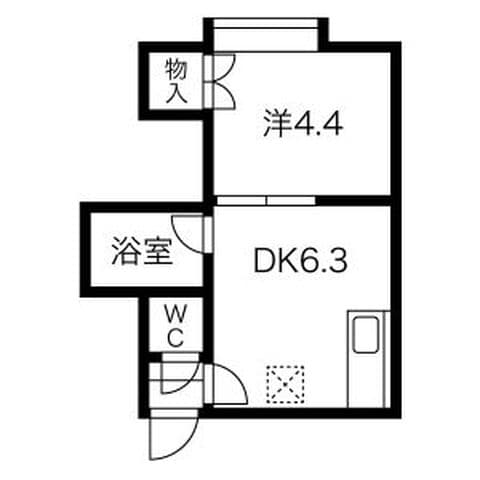 マスターズ18 103号室(賃貸・1DK・3.4万円/月)の外観・室内写真