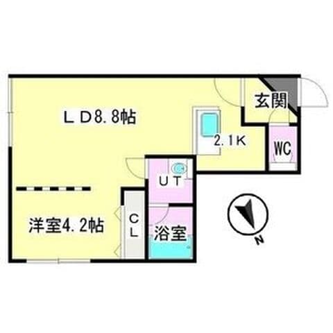 ブリオーレ月寒中央 405号室(賃貸・1LDK・5.4万円/月)の外観・室内写真