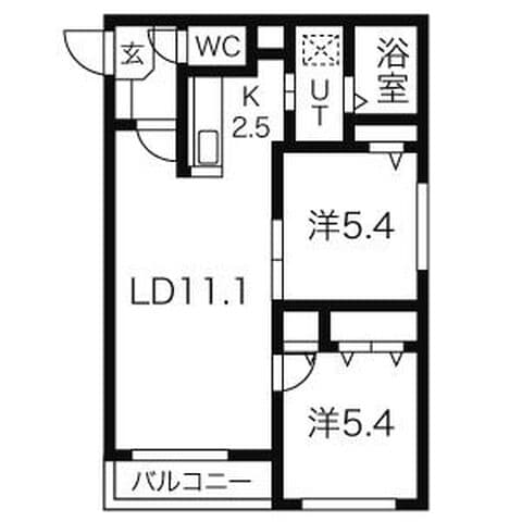 グローリー伏見 403号室(賃貸・2LDK・7.2万円/月)の外観・室内写真