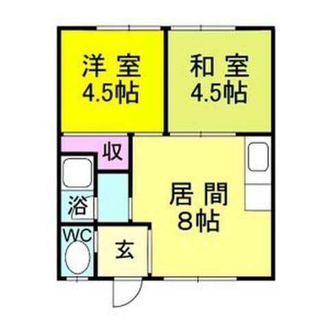 ファイブスターハイツ56 203号室(賃貸・2DK・4万円/月)の外観・室内写真