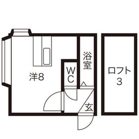 AMSスイート35B棟 204号室(賃貸・1R・1.5万円/月)の外観・室内写真