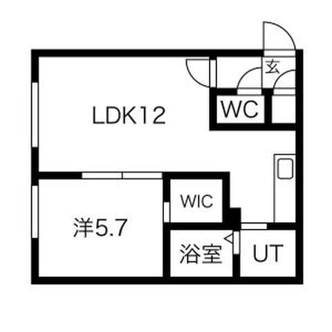 Pine hills北15条 106号室(賃貸・1LDK・5.9万円/月)の外観・室内写真