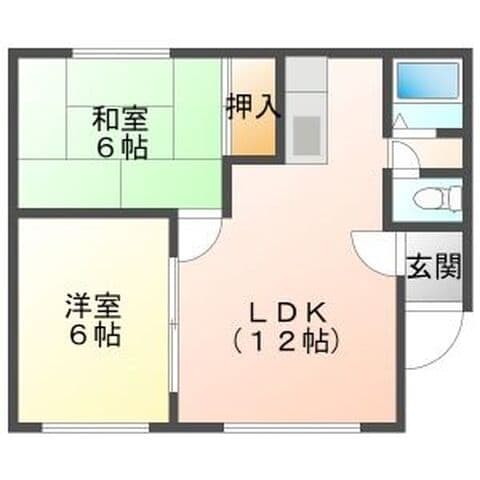 ドリームパレス 15号室(賃貸・2LDK・4.6万円/月)の外観・室内写真