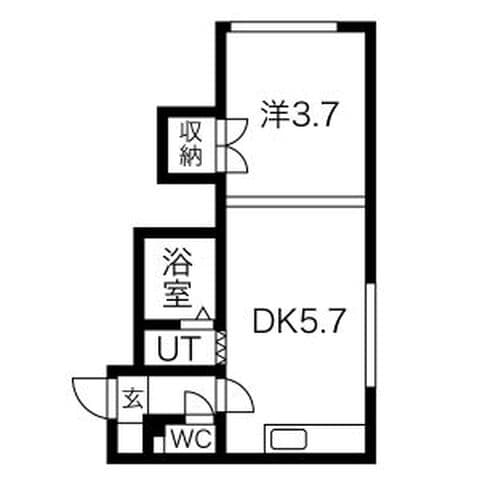 ペルドゥエープス平岸 301号室(賃貸・1DK・3.2万円/月)の外観・室内写真