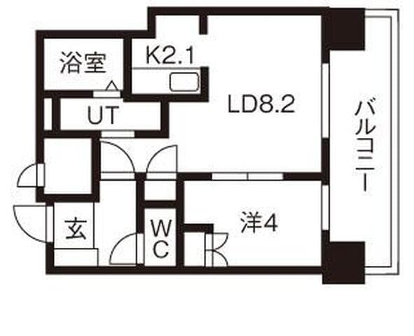 パークアクシス新さっぽろ 1205号室(賃貸・1LDK・6.8万円/月)の外観・室内写真