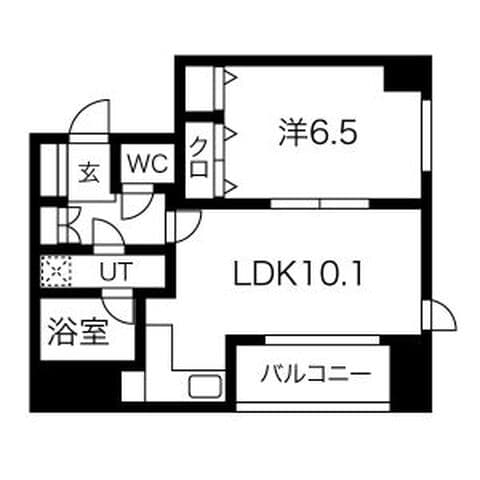 朝日プラザアクシス南11条 101号室(賃貸・1LDK・4.5万円/月)の外観・室内写真
