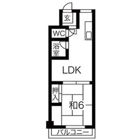 石橋ハイツI 802号室(賃貸・1LDK・5万円/月)の外観・室内写真