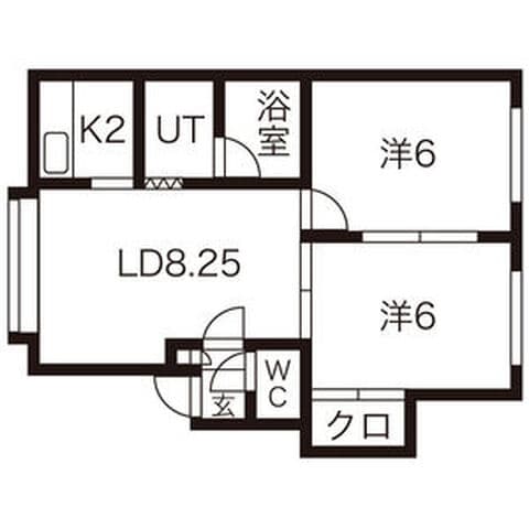 エスコートルノー 101号室(賃貸・2LDK・5.2万円/月)の外観・室内写真
