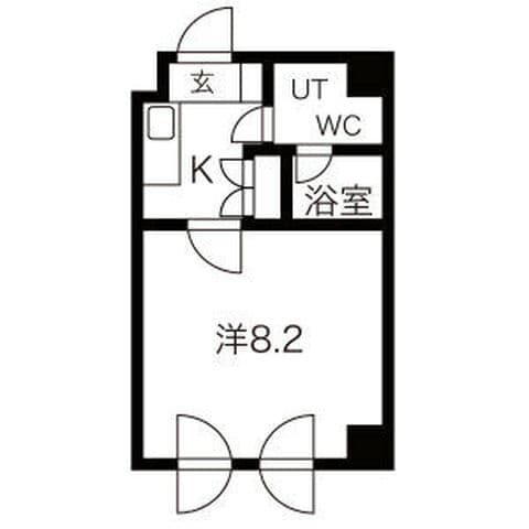 ガーデンヒルズ琴似 502号室(賃貸・1R・4万円/月)の外観・室内写真